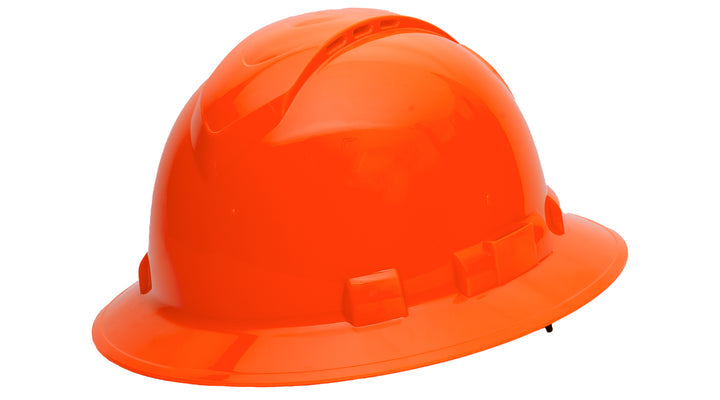 Pyramex HP54141V, Ridgeline Hard Hat, Vented, Hi-Vis Orange Color, 4-Point Ratchet Suspension Suspension Sytem