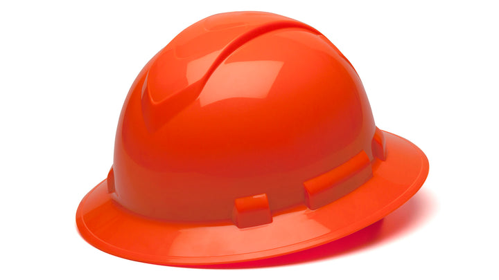 Pyramex HP54141, Ridgeline Hard Hat, HI Vis Orange Color, 4-Point Ratchet Suspension Suspension Sytem