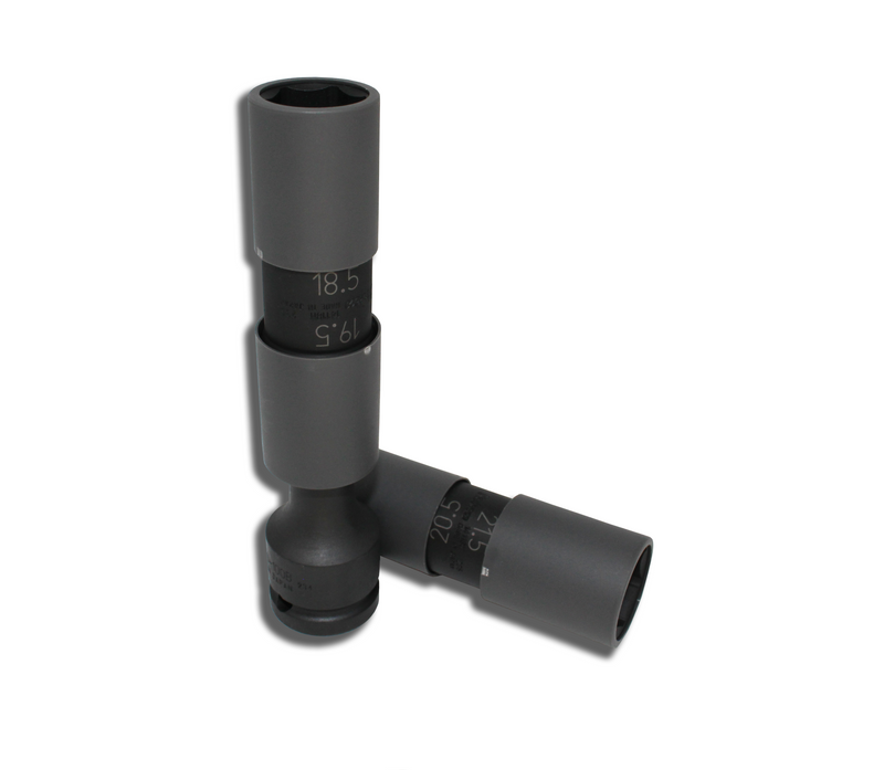 Ko-Ken 14219M, 1/2 Sq. Dr. Double Ended Socket for Damaged Wheel Nut/Bolt - 3 piece Set