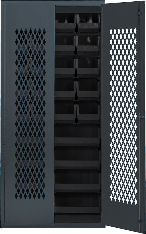 Quantum MESH-BG-240250BK | Specialty Bin Cabinets