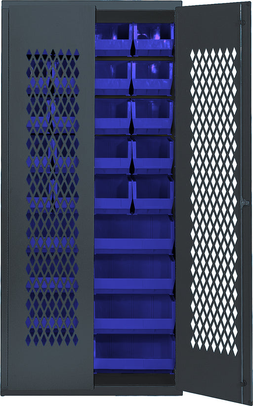 Quantum MESH-BG-240250BL | Specialty Bin Cabinets