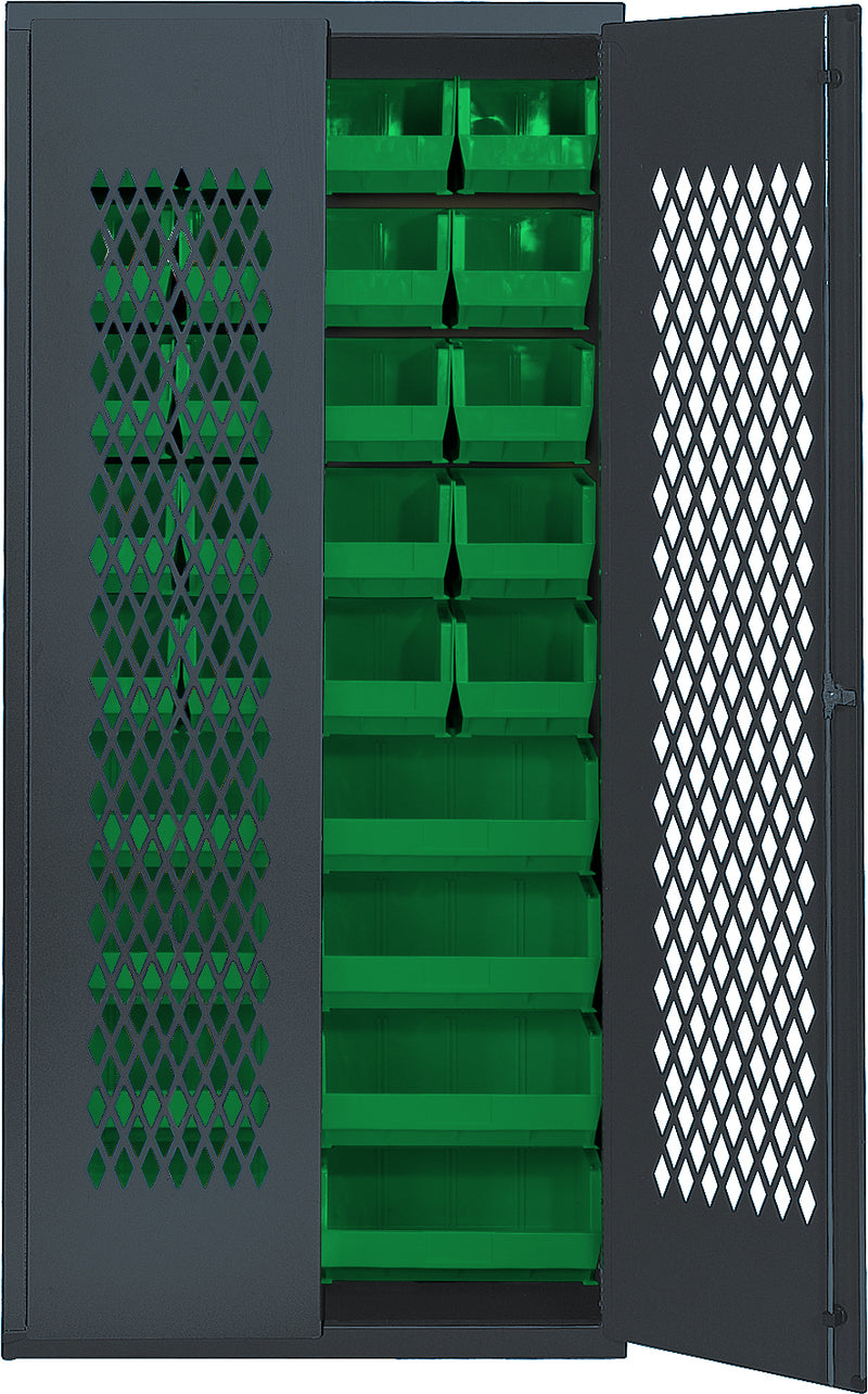 Quantum MESH-BG-240250GN | Specialty Bin Cabinets