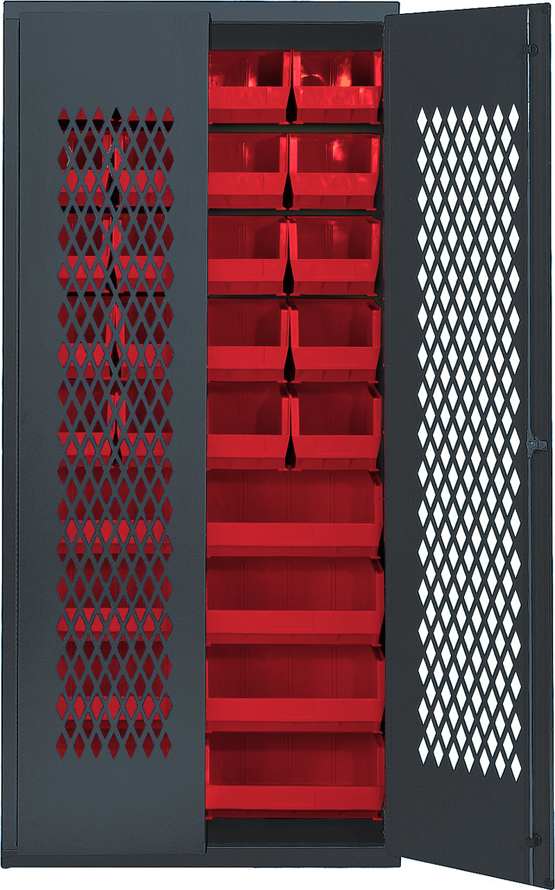 Quantum MESH-BG-240250RD | Specialty Bin Cabinets
