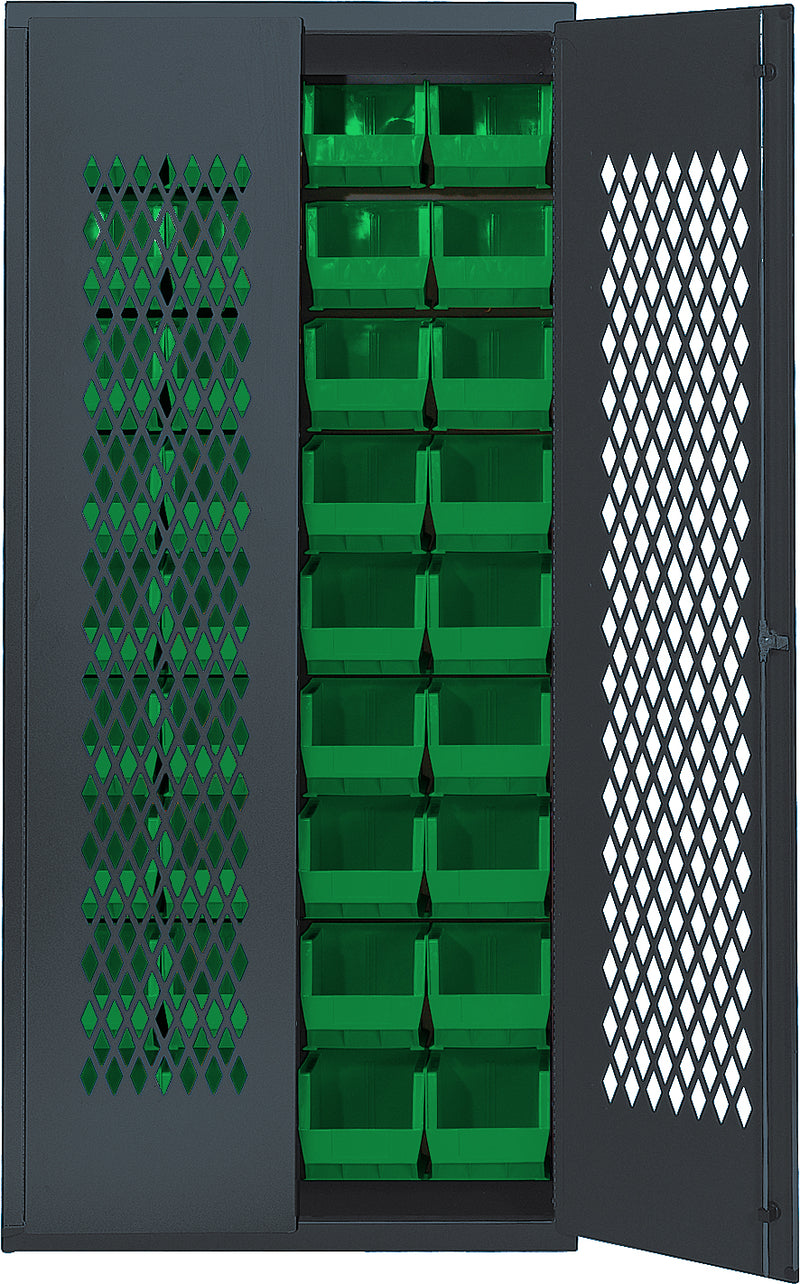 Quantum MESH-BG-240GN | Specialty Bin Cabinets