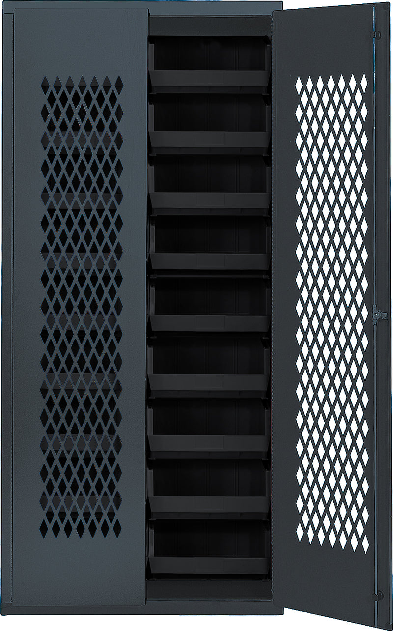 Quantum MESH-BG-250BK | Specialty Bin Cabinets