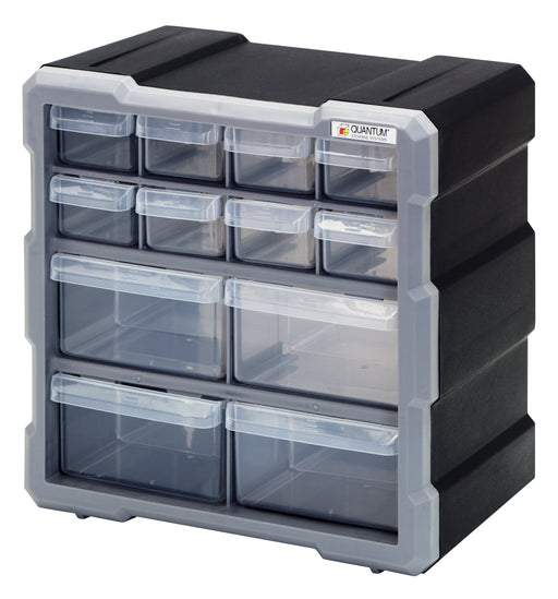 Quantum PDC-12BK | Plastic Drawer Cabinet