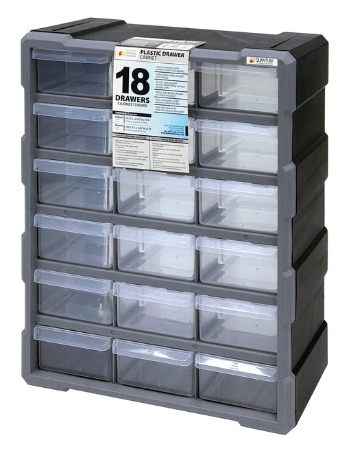 Quantum PDC-18BK | Plastic Drawer Cabinet