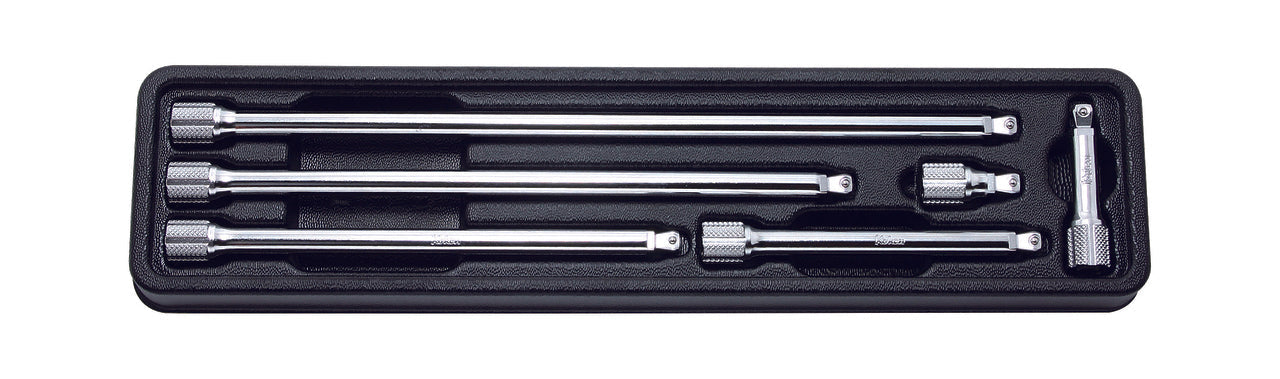 Ko-Ken PK2763/6, 1/4 Sq. Dr. Wobble-Fix Extension Bar Set  28-250mm ABS Tray   6 pieces