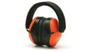 Pyramex PM8041, PM80 Earmuff, Hi-Vis Orange Color, NRR 25dB/SNR 30dB Decibel Rating