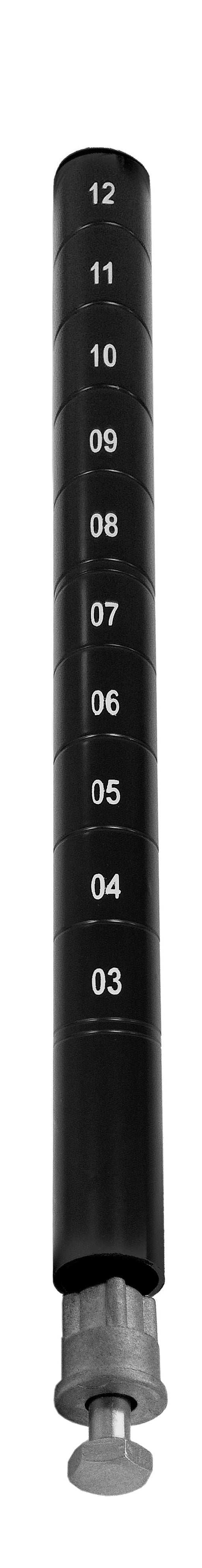Quantum P86BKX, 86"H P Post, Leveling Legs, Pre-Inserts, Black Epoxy Antimicrobial Finish, NSF