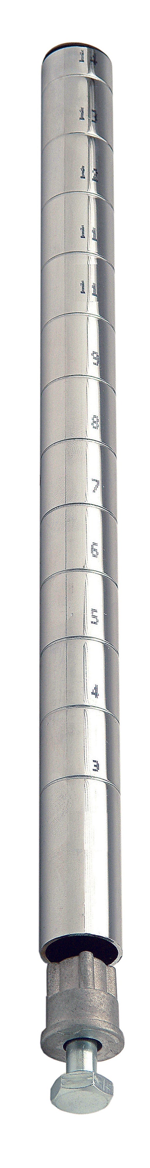 Quantum P63CX, 63"H P Post, Leveling Legs, Pre-Inserts, Chrome Plated Finish, NSF