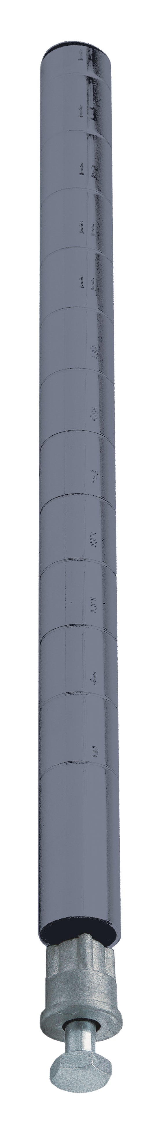 Quantum P6GY, 6 "H P Post, Leveling Legs, Gray Epoxy Antimicrobial Finish, NSF