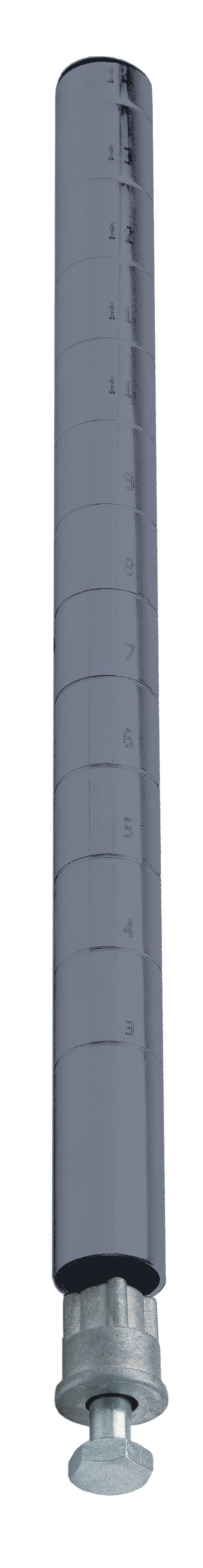 Quantum P14GY, 14"H P Post, Leveling Legs, Gray Epoxy Antimicrobial Finish, NSF