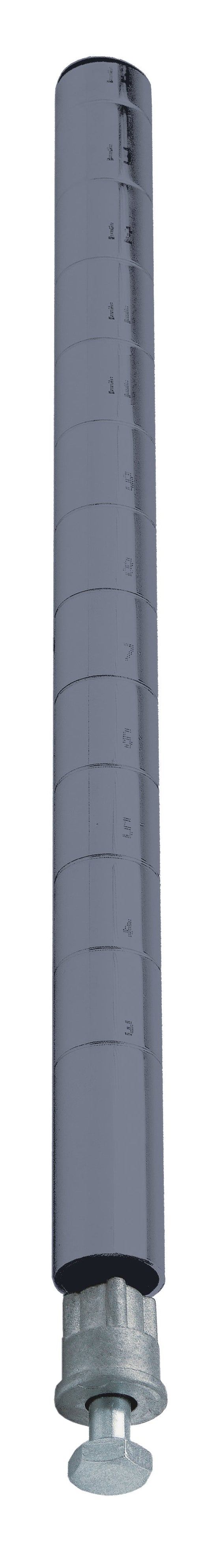 Quantum P34GY, 34"H P Post, Leveling Legs, Gray Epoxy Antimicrobial Finish, NSF