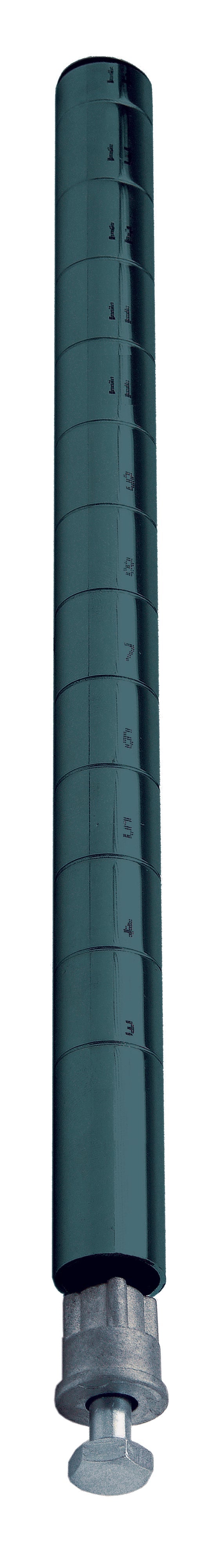 Quantum P86PX, 86"H P Post, Leveling Legs, Pre-Inserts, Green Epoxy Antimicrobial Finish, NSF