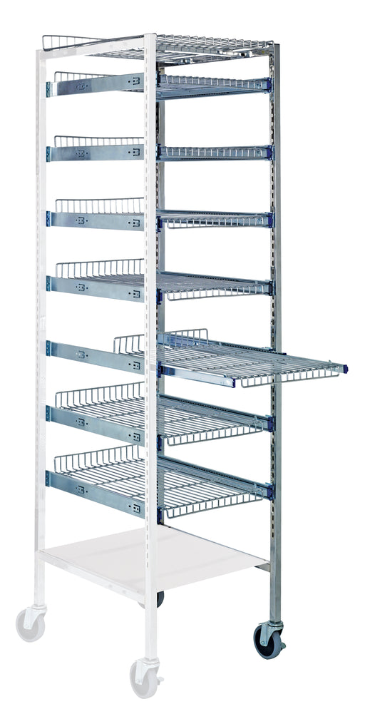Quantum PS-A2475-7SWT | Partition Store Pull Out Basket Cart Add-On Unit with wire shelves