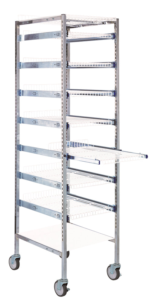 Quantum PS-SBC58-6SWT | Partition Store Single Bay Cart with wire shelves
