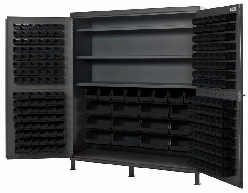 Quantum QSC-72S-84BK | Heavy-Duty 72" Bin Cabinet