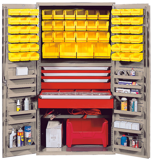 Quantum QSC-BG-3672-4DYL | Heavy-Duty 36" Bin Cabinet