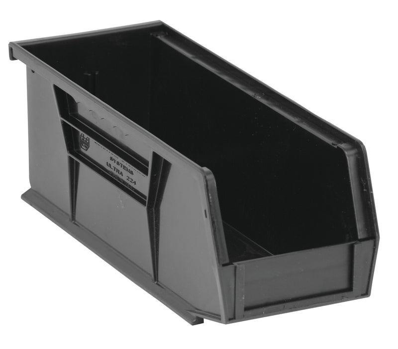 Quantum QUS224BKCS, QUS Quantum Ultra Stacking & Hanging Polypropylene Black Bins, By Case