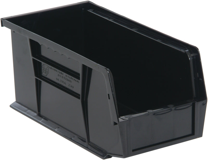 Quantum QUS230BK, QUS Quantum Ultra Stacking & Hanging Polypropylene Black Bins, By Multiples