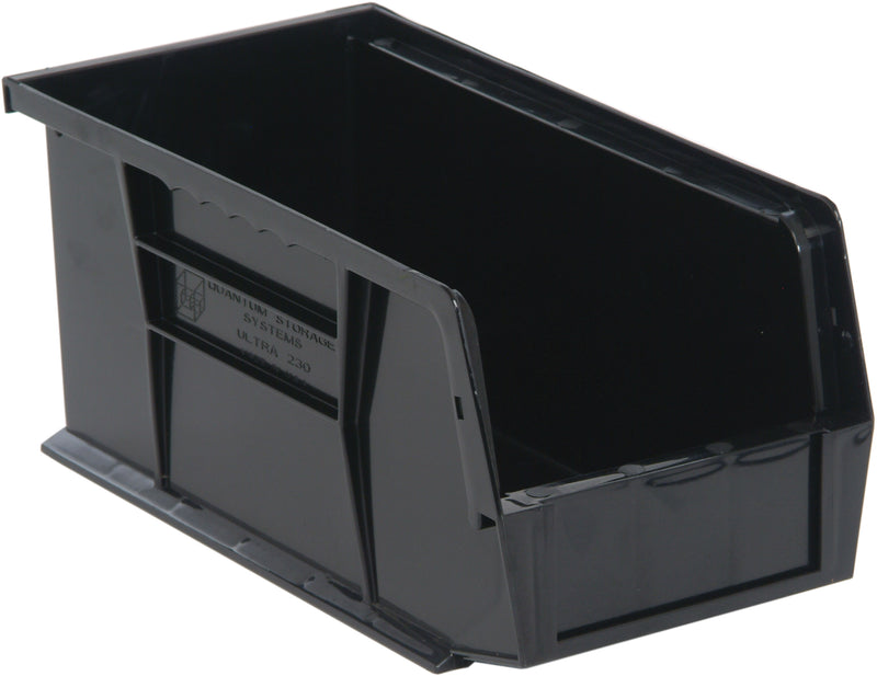 Quantum QUS230BR, QUS Quantum Ultra Stacking & Hanging Recycled Polypropylene Black Bins, By Multiples