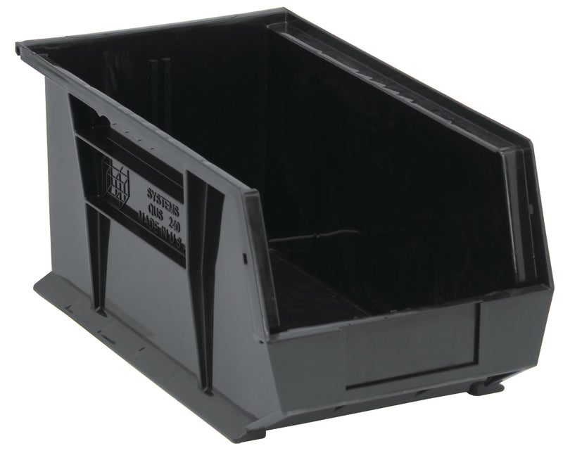 Quantum QUS240BK, QUS Quantum Ultra Stacking & Hanging Polypropylene Black Bins, By Multiples