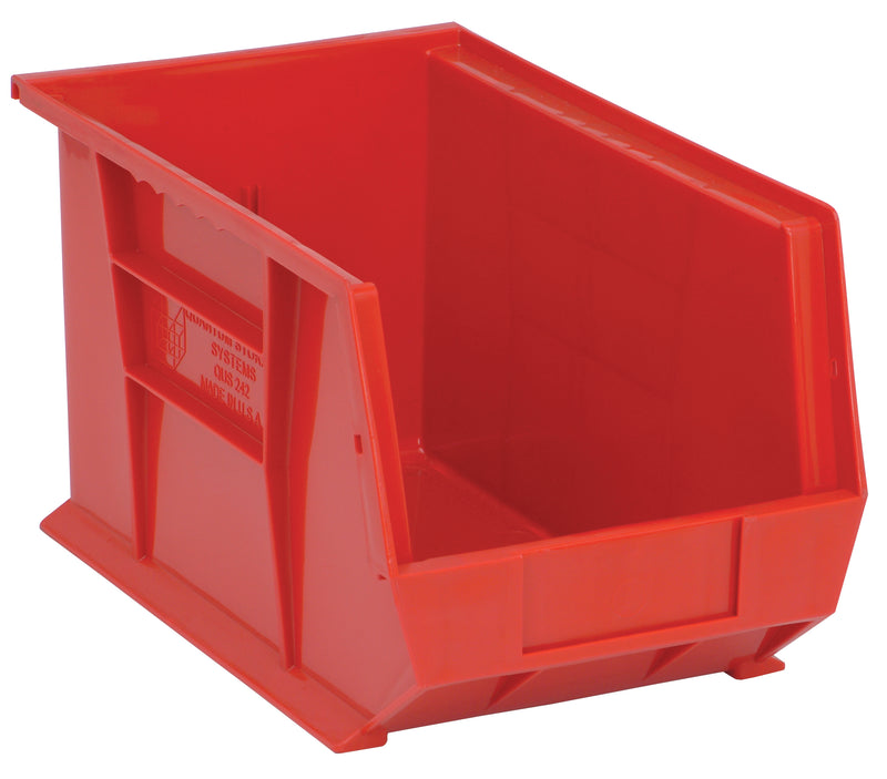Quantum QUS242RD, QUS Quantum Ultra Stacking & Hanging Polypropylene Red Bins, By Multiples