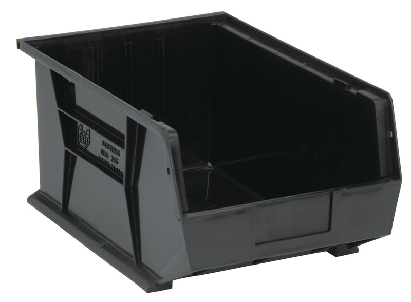 Quantum QUS255BK, QUS Quantum Ultra Stacking & Hanging Polypropylene Black Bins, By Multiples