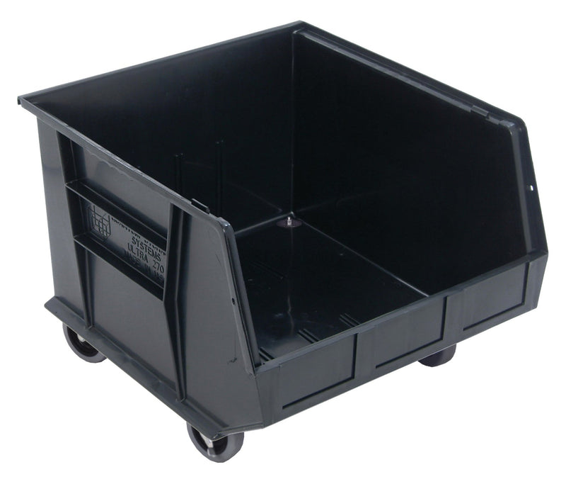 Quantum QUS275MOBBK QUS Quantum Ultra Stacking & Hanging Polypropylene Black Mobile Bins, By Multiples