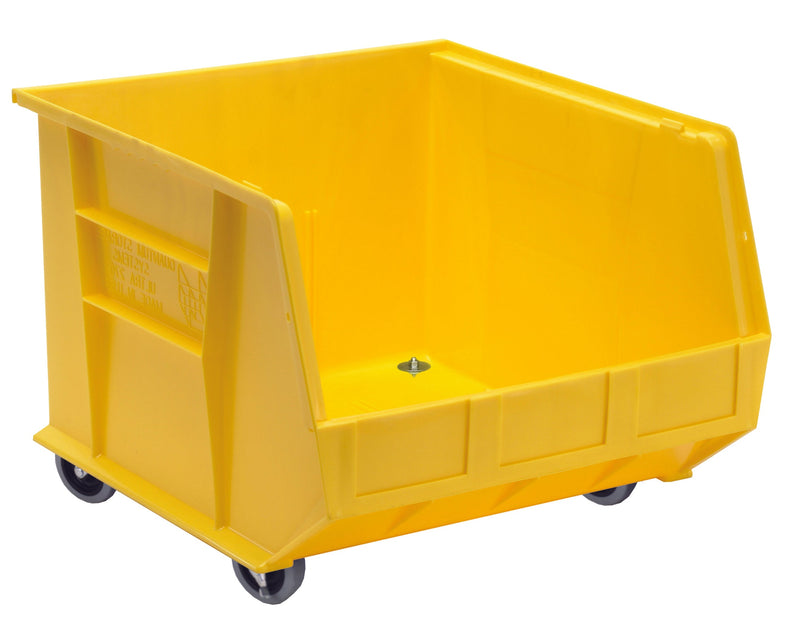 Quantum QUS275MOBYLCS, QUS Quantum Ultra Stacking & Hanging Polypropylene Yellow Mobile Bins, By Case
