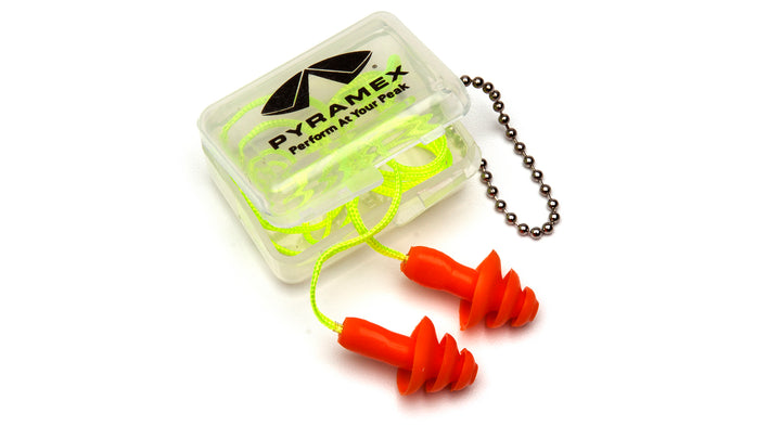 Pyramex PYRP3001, Earplug Reusable Corded, Orange (Triple Flange) Color, NRR 25dB Decibel Rating