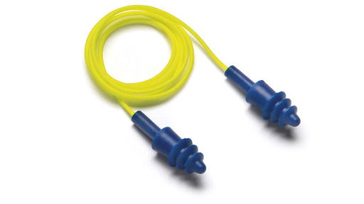 Pyramex RPD2001, Earplug Reusable Corded Metal Detectable, Blue (Triple Flange) Color, NRR 25dB Decibel Rating