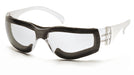 Pyramex S4110STFP, Intruder Frameless Eyewear, Padded Frame, Clear Frame Color, Clear with Anti-Fog (Hardcoated) Lens Color