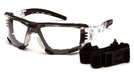 Pyramex SB10210STMFP, Fyxate Sealed Eyewear, Padded Frame, Black Frame Color, Clear with H2MAX Anti-Fog Lens Color