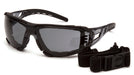 Pyramex SB10220STMFP, Fyxate Sealed Eyewear, Padded Frame, Black Frame Color, Gray with H2MAX Anti-Fog Lens Color