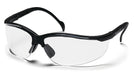 Pyramex SB1810S, Venture II Half-Frame Eyewear, Black Frame Color, Clear Lens Color