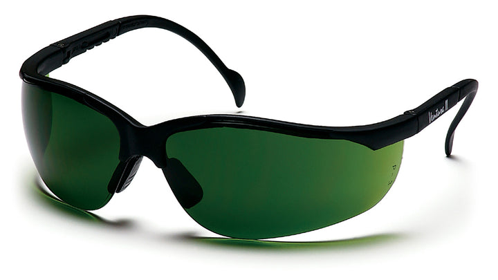 Pyramex SB1850SF, Venture II Half-Frame Eyewear, Black Frame Color, 5.0 IR Filter Lens Color