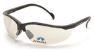 Pyramex SB1880R15, V2 Readers Half-Frame Eyewear, Black Frame Color, I/O Mirror Lens Color, +1.5 Diopter Grade