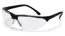 Pyramex SB2810S, Rendezvous Half-Frame Eyewear, Padded Frame, Clear Lens Color, Black Frame Color