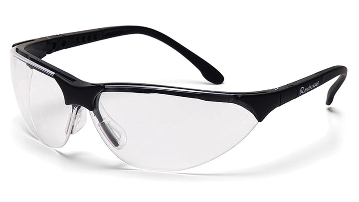 Pyramex SB2810S, Rendezvous Half-Frame Eyewear, Padded Frame, Clear Lens Color, Black Frame Color