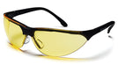 Pyramex SB2830S, Rendezvous Half-Frame Eyewear, Padded Frame, Amber Lens Color, Black Frame Color