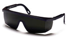 Pyramex SB450SF, Integra Half-Frame Eyewear, Black Frame Color, 5.0 IR Filter Lens Color