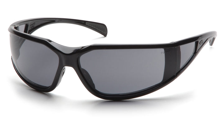 Pyramex SB5120DT, Exeter Full Frame Eyewear, Glossy Black Frame Color, Gray with Anti-Fog Lens Color