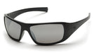 Pyramex SB5670D, Goliath Full Frame Eyewear, Black Frame Color, Silver Mirror Lens Color