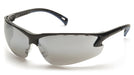 Pyramex SB5770D, Venture 3 Half-Frame Eyewear, Black Frame Color, Silver Mirror Lens Color