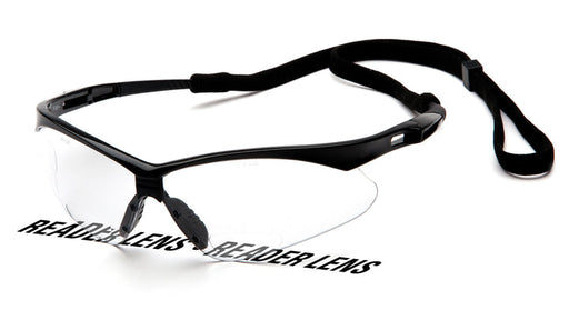 Pyramex SB6310SPR25, PMXTREME Readers Half-Frame Eyewear, Black Frame Color, Clear Lens Color, +2.5 Diopter Grade