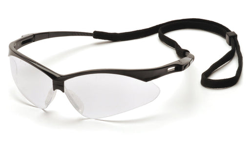 Pyramex SB6310STP, PMXTREME Half-Frame Eyewear, Black Frame Color, Clear with Anti-Fog Lens Color