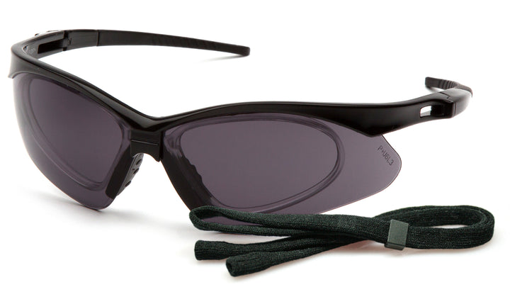 Pyramex SB6320STRX, PMXTREME Rx Half-Frame Eyewear, Black Frame Color, Gray with Anti-Fog Lens Color, Rx Diopter Grade