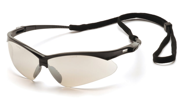 Pyramex SB6380SP, PMXTREME Half-Frame Eyewear, Black Frame Color, I/O Mirror Lens Color